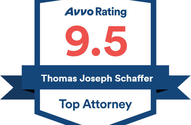 Avvo Rating 9.5 Thomas Joseph Schaffer Top Attorney